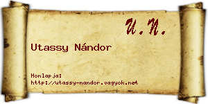 Utassy Nándor névjegykártya