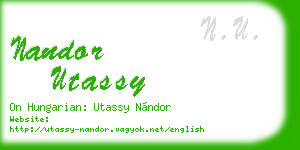nandor utassy business card