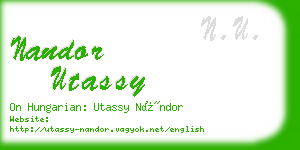 nandor utassy business card